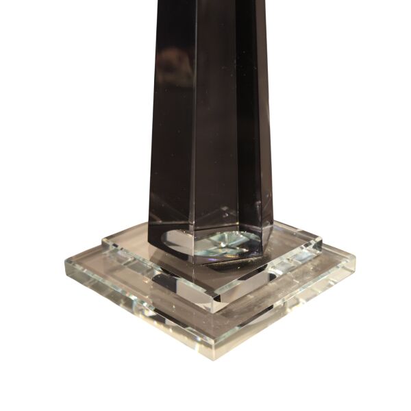 Mini Kristal Şamdan İkili Yeşil Füme