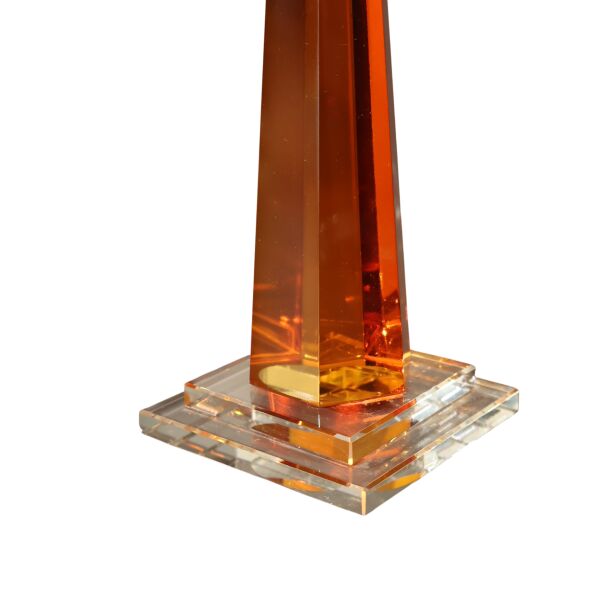 Mini Kristal Şamdan İkili Yeşil Turuncu