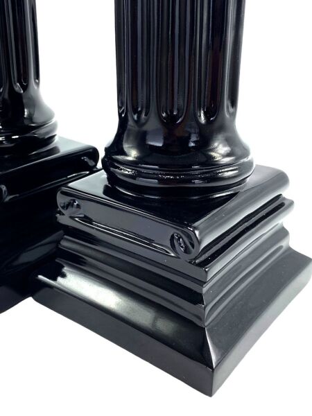 İkili Sütun Şamdan Siyah Siyah