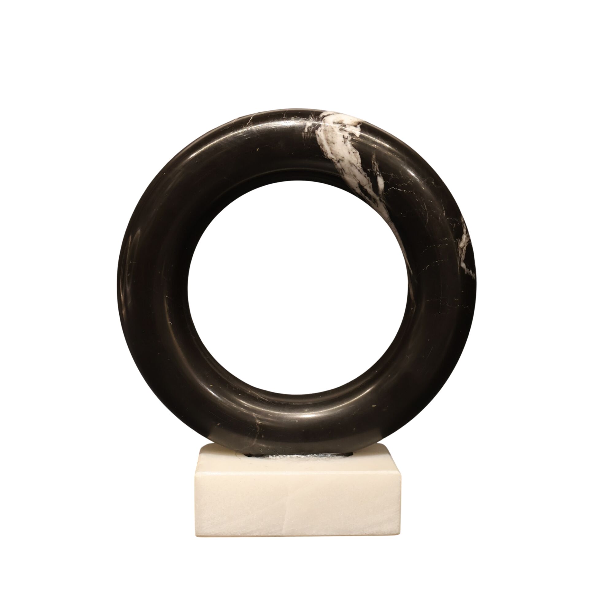 Mermer Kaideli Halka Leylak Siyah