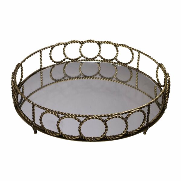 Halkalı Yuvarlak Tepsi Eskitme Eskitme