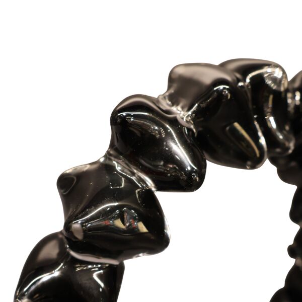 Dominoes Cam Dekor Siyah Küçük Bal