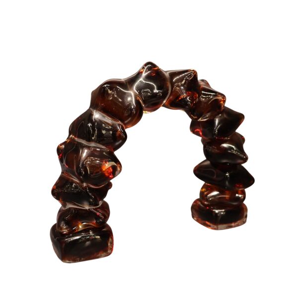 Dominoes Cam Dekor Siyah Küçük Bal