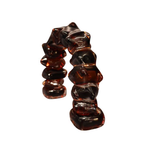 Dominoes Cam Dekor Siyah Küçük Bal