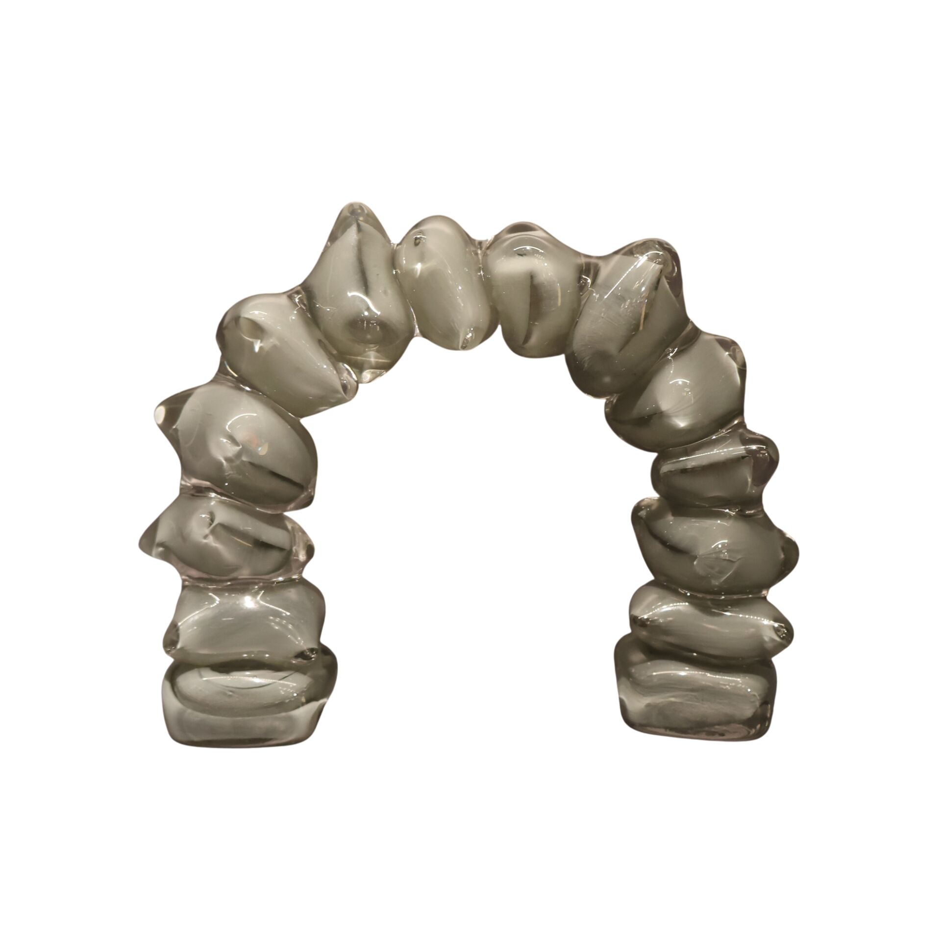 Dominoes Cam Dekor Siyah Küçük Gri