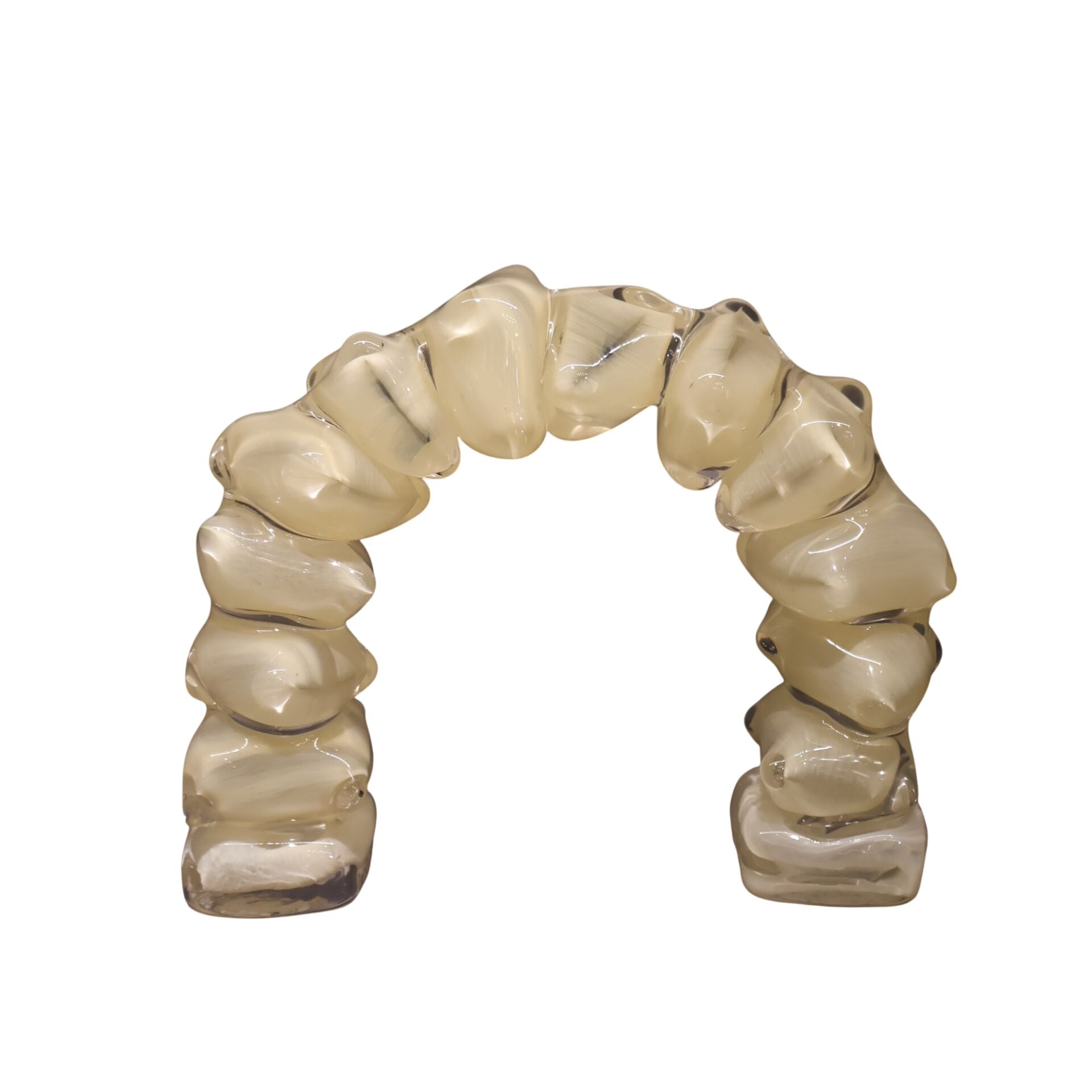 Dominoes Cam Dekor Siyah Küçük Krem