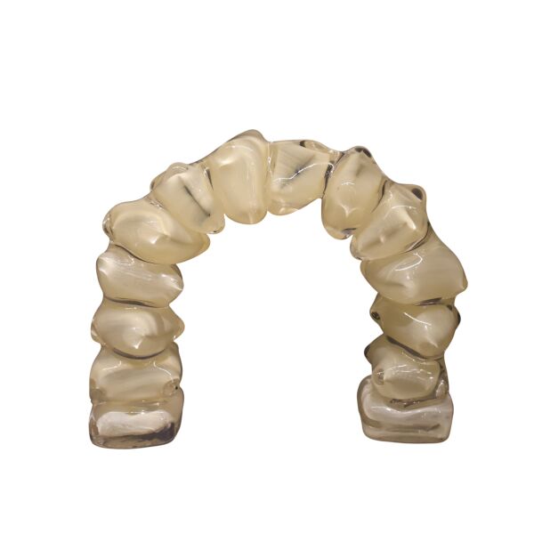 Dominoes Cam Dekor Siyah Küçük Krem