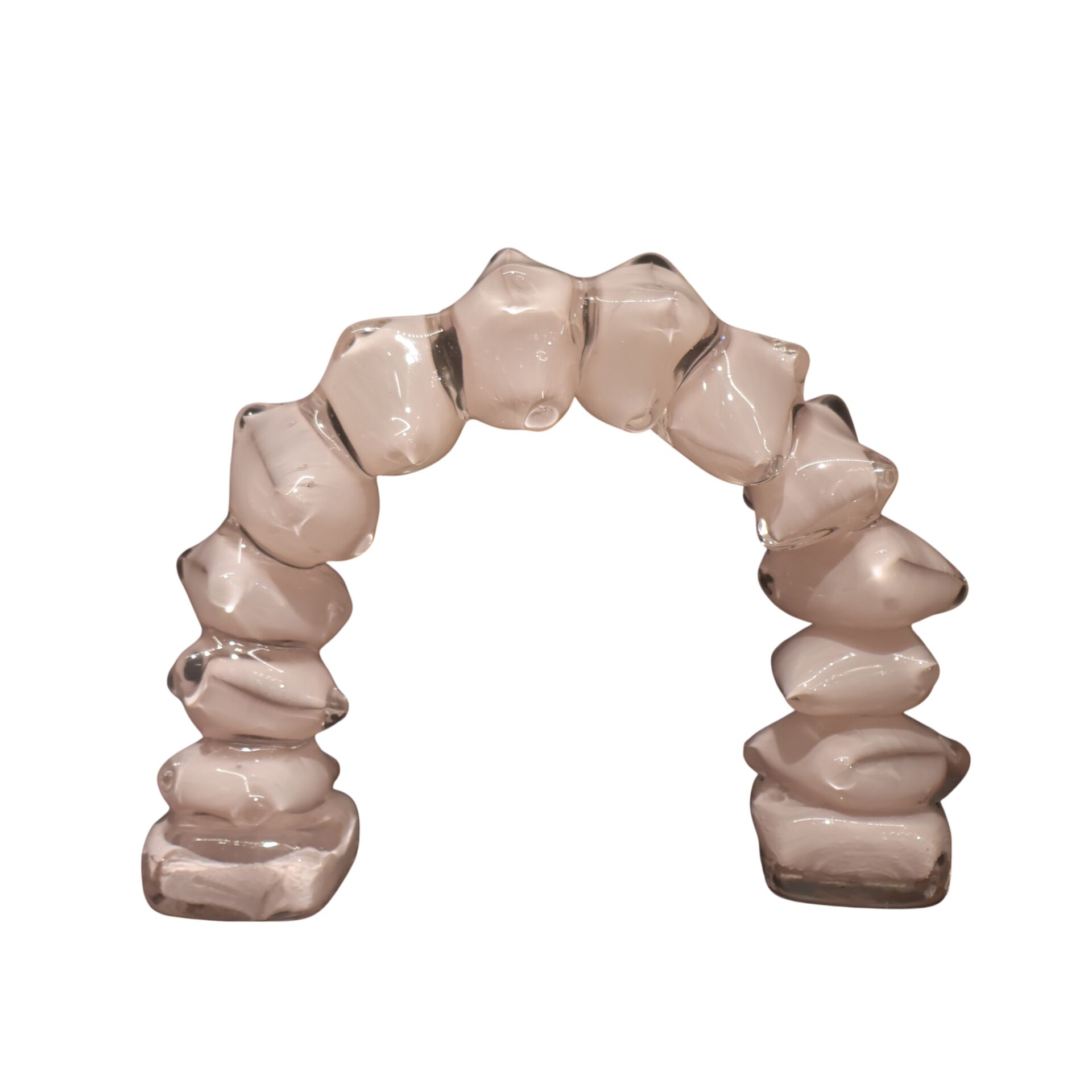 Dominoes Cam Dekor Siyah Küçük Pembe