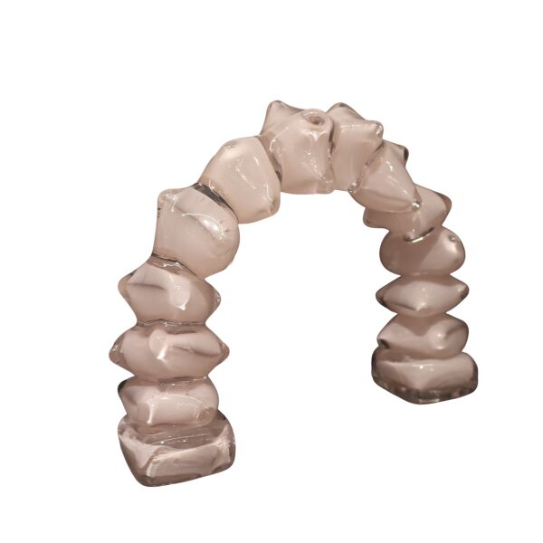 Dominoes Cam Dekor Siyah Küçük Pembe