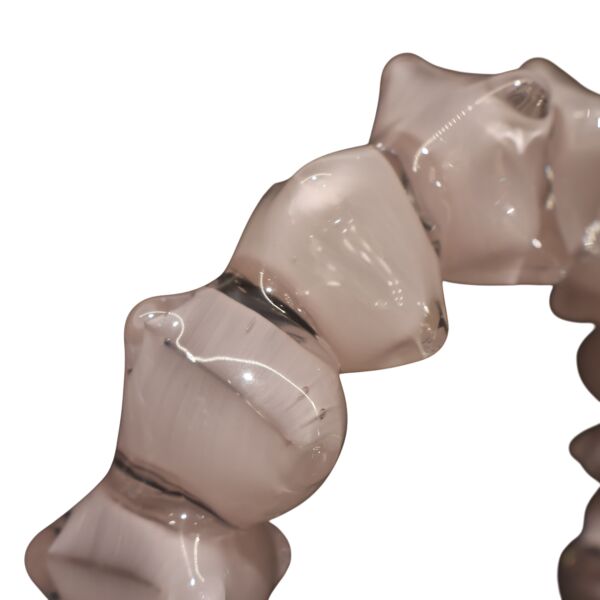 Dominoes Cam Dekor Siyah Küçük Pembe