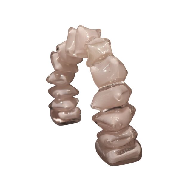 Dominoes Cam Dekor Siyah Küçük Pembe