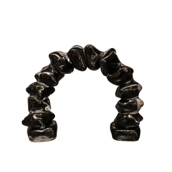 Dominoes Cam Dekor Siyah Küçük Siyah