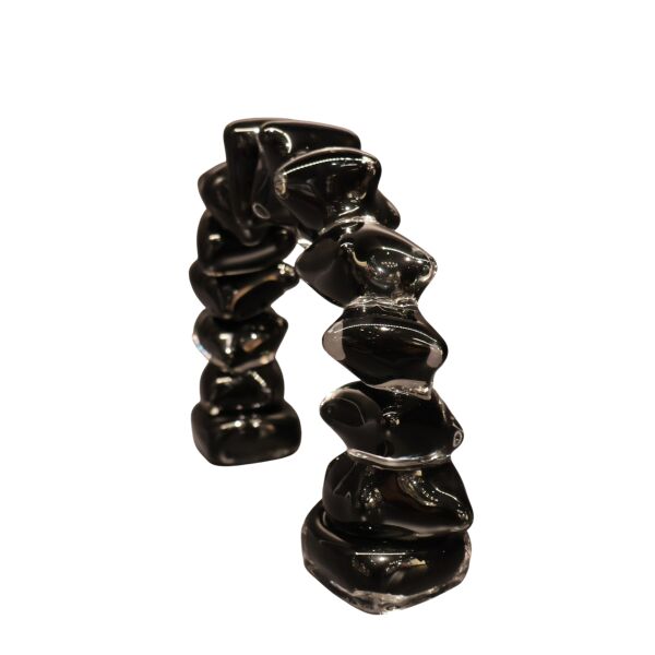 Dominoes Cam Dekor Siyah Küçük Siyah