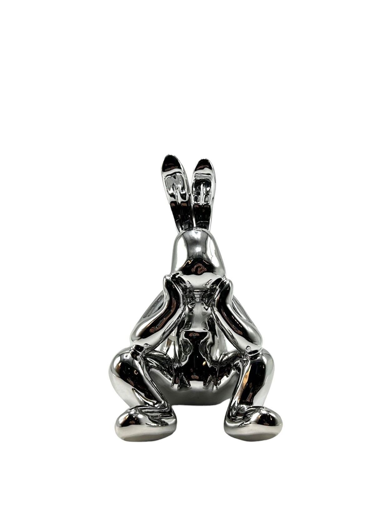 Düşünen Tavşan Gümüş Obje