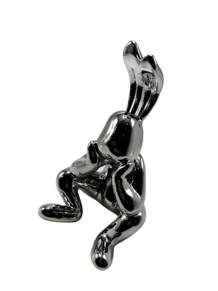 Düşünen Tavşan Gümüş Obje