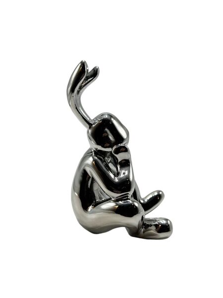 Düşünen Tavşan Gümüş Obje