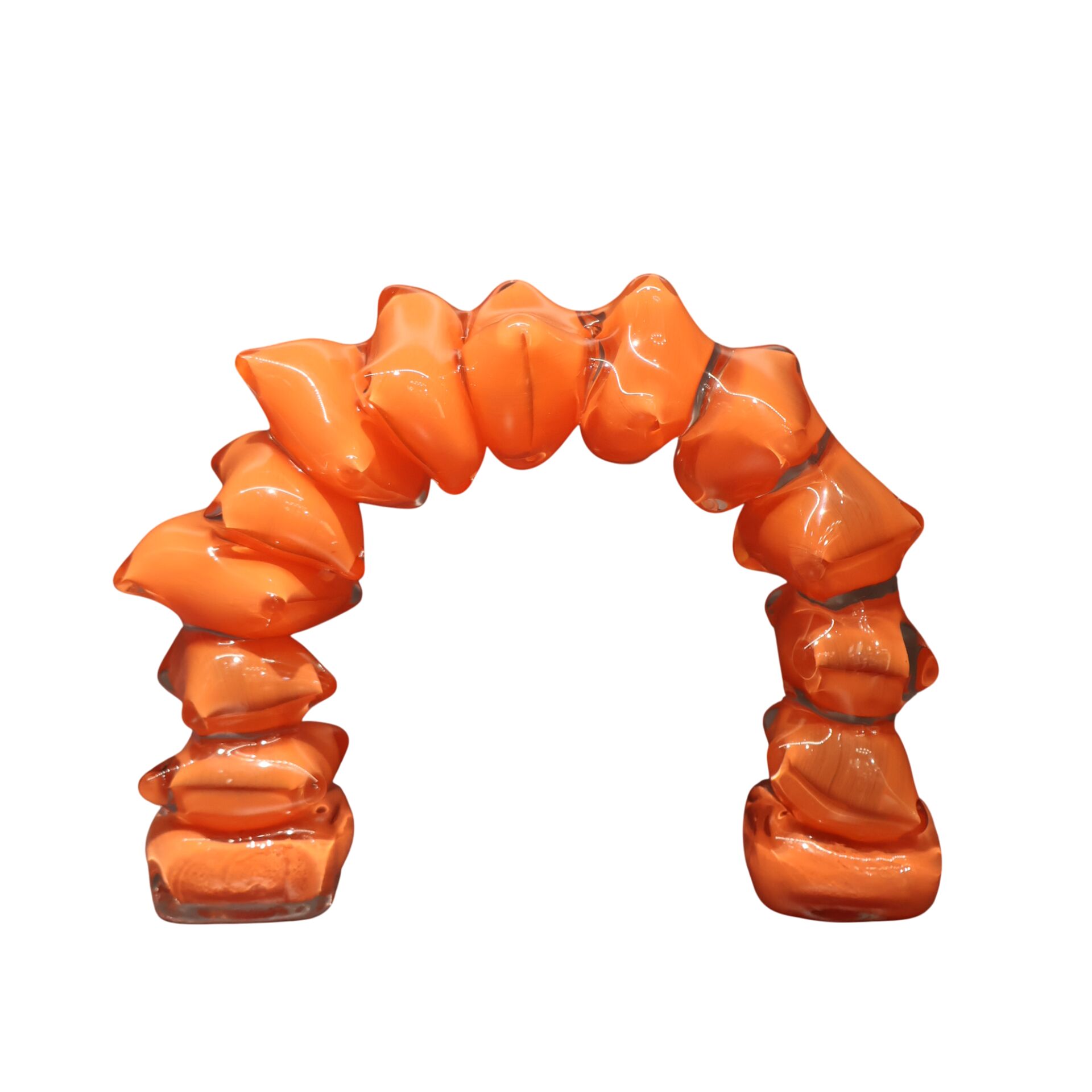 Dominoes Cam Dekor Siyah Küçük Turuncu