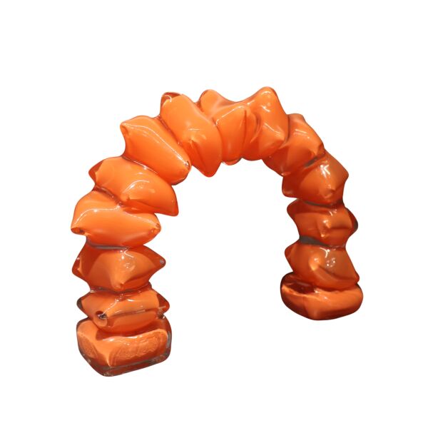 Dominoes Cam Dekor Siyah Küçük Turuncu