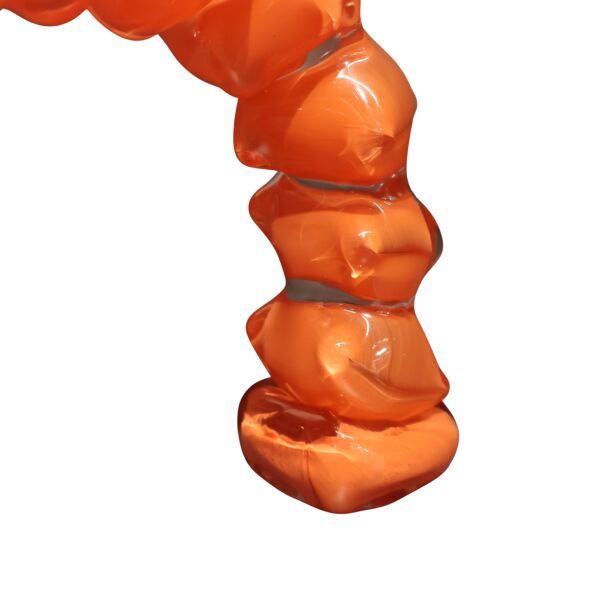 Dominoes Cam Dekor Siyah Küçük Turuncu