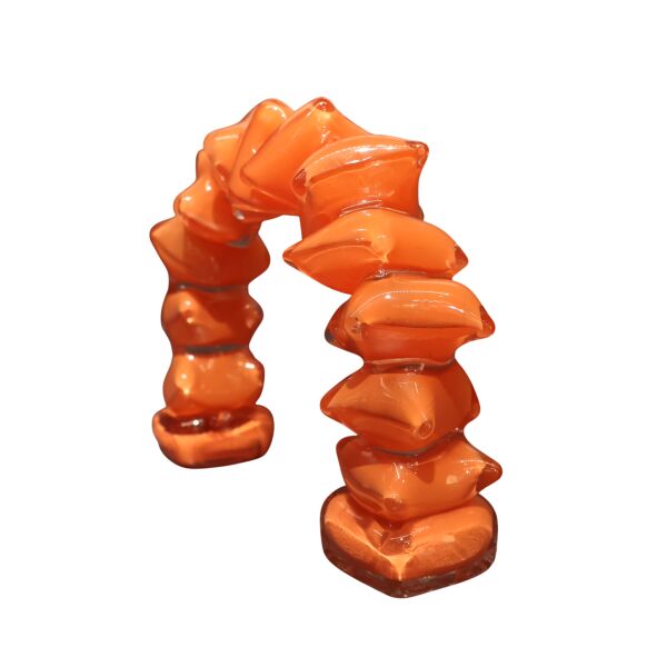 Dominoes Cam Dekor Siyah Küçük Turuncu