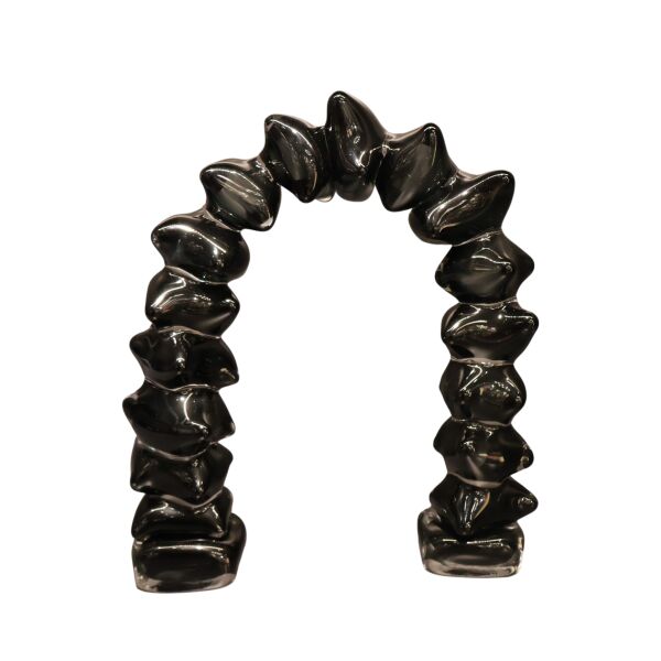 Dominoes Cam Dekor Gri Büyük