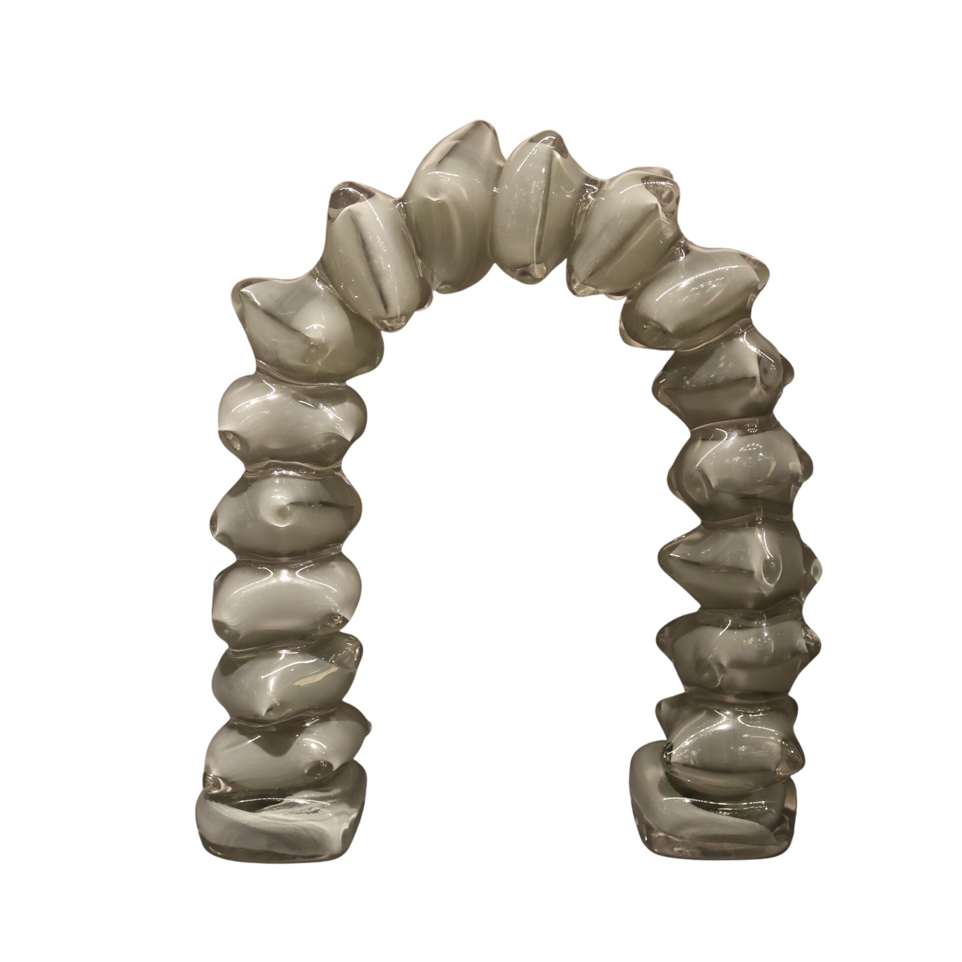 Dominoes Cam Dekor Gri Büyük Gri