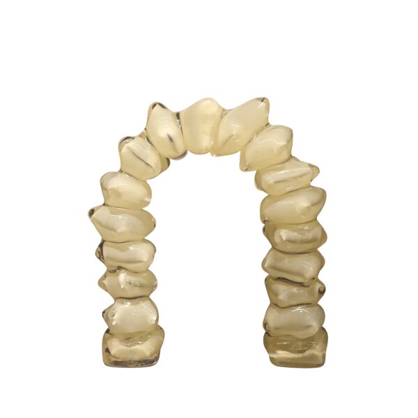 Dominoes Cam Dekor Gri Büyük Krem