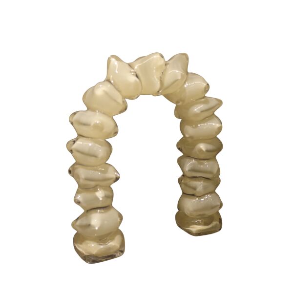 Dominoes Cam Dekor Gri Büyük Krem