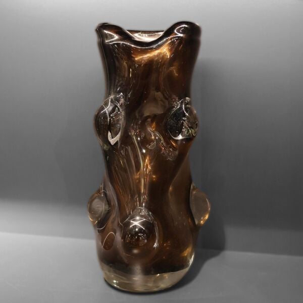 Kahve Baloncuklu Vazo Büyük