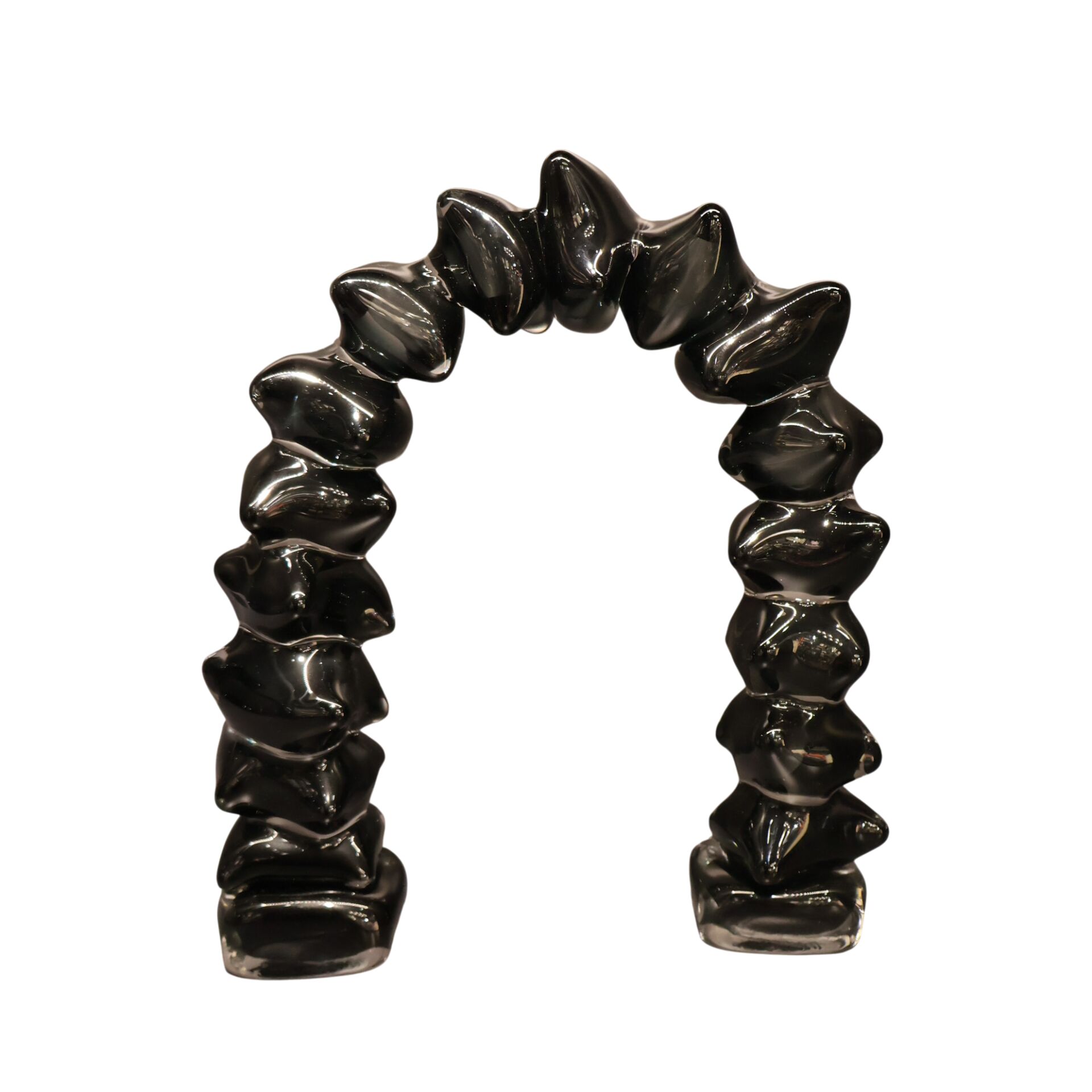 Dominoes Cam Dekor Gri Büyük Siyah