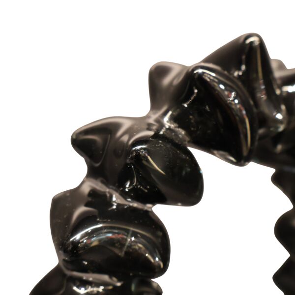 Dominoes Cam Dekor Gri Büyük Siyah