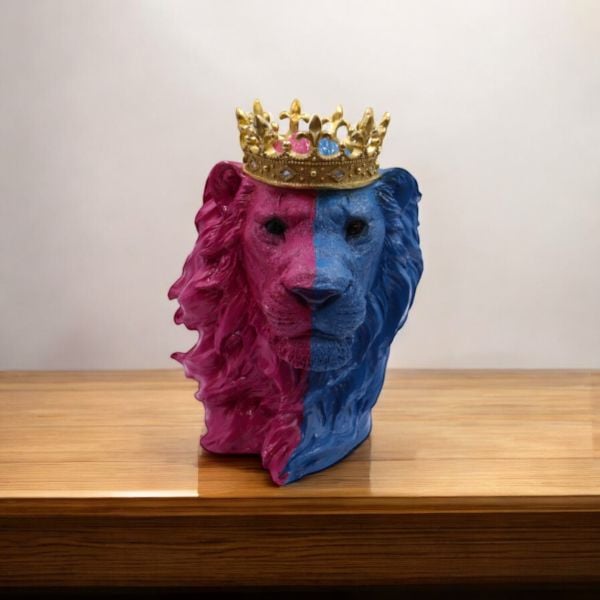 Lion King Aslan Pembe-Mavi Büst