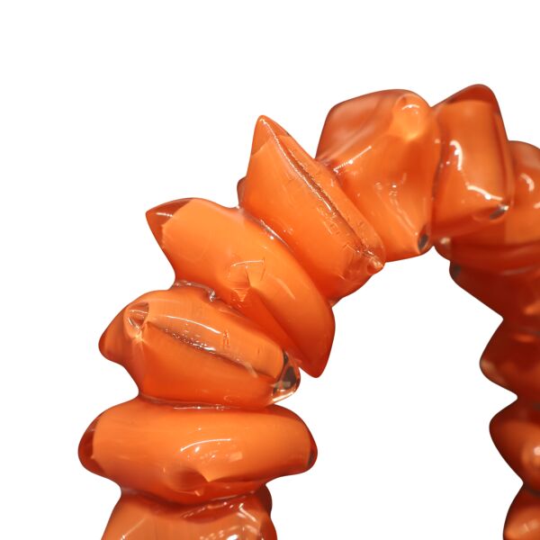 Dominoes Cam Dekor Gri Büyük Turuncu