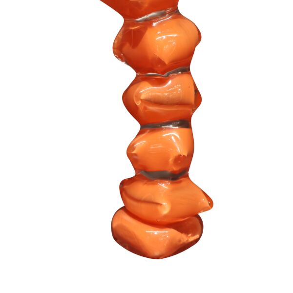 Dominoes Cam Dekor Gri Büyük Turuncu