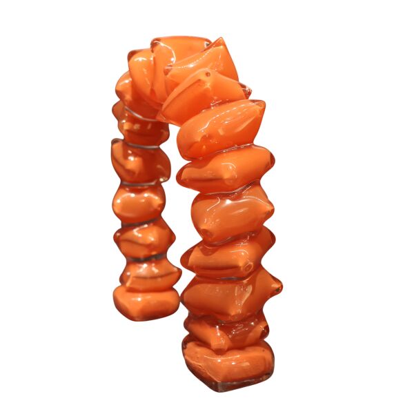 Dominoes Cam Dekor Gri Büyük Turuncu