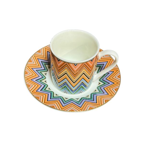 Zigzag Desen Kahve Fincan Takımı