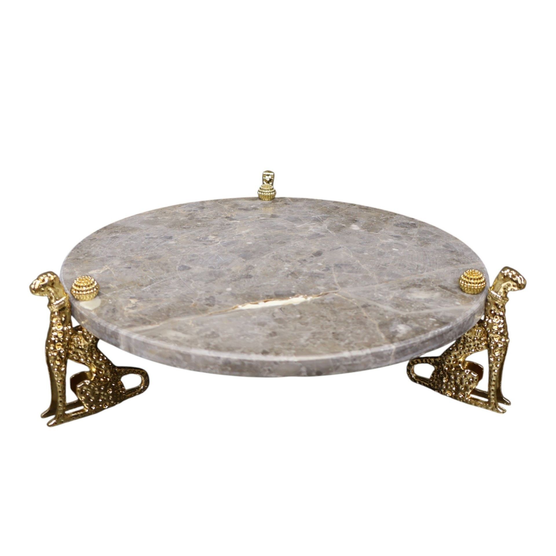 Yuvarlak Büyük Jaguar Sunumluk Gold Detaylı