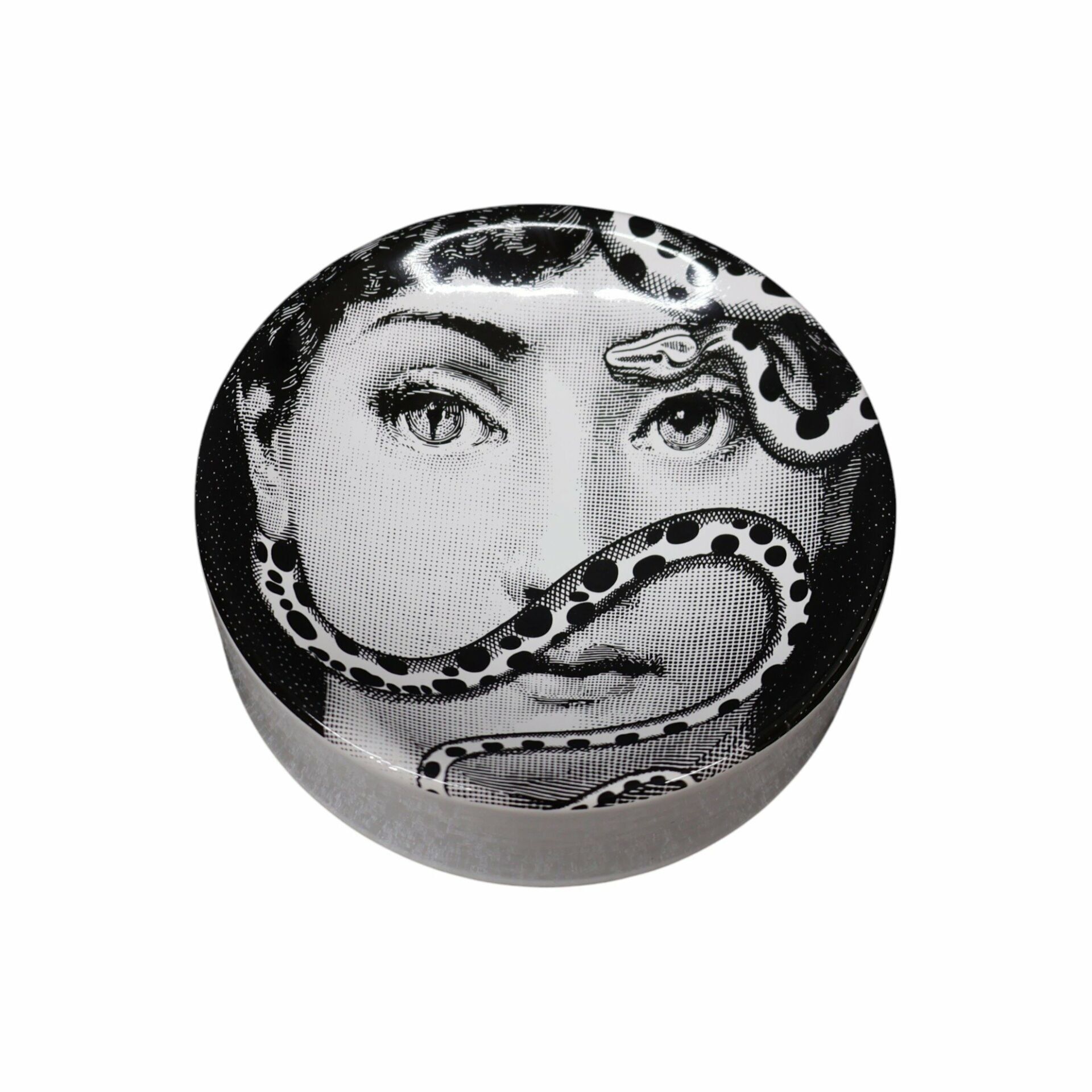 Siyah Beyaz Yılan Desenli Küllük