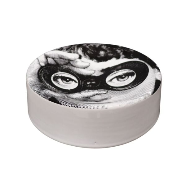 Siyah Beyaz Dürbün Desenli Küllük