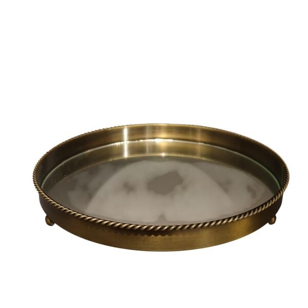 Düz Burgu Tepsi Gold