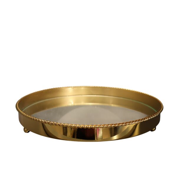 Düz Burgu Tepsi Gold