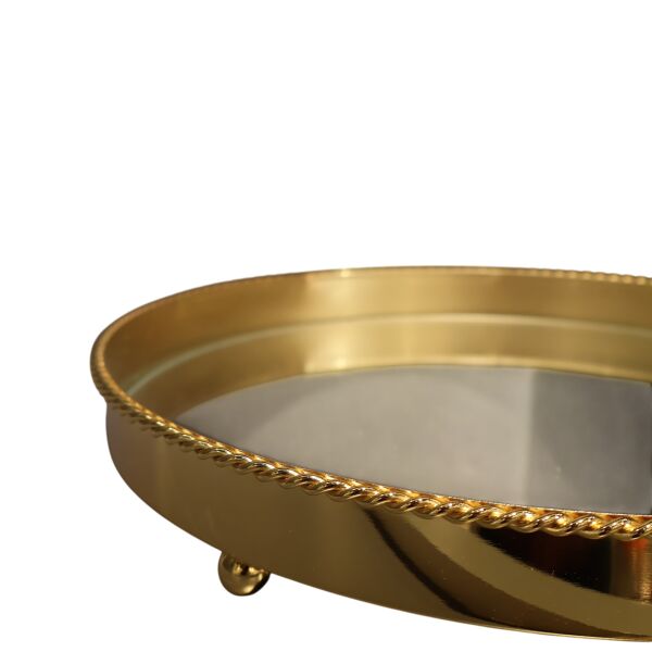 Düz Burgu Tepsi Gold