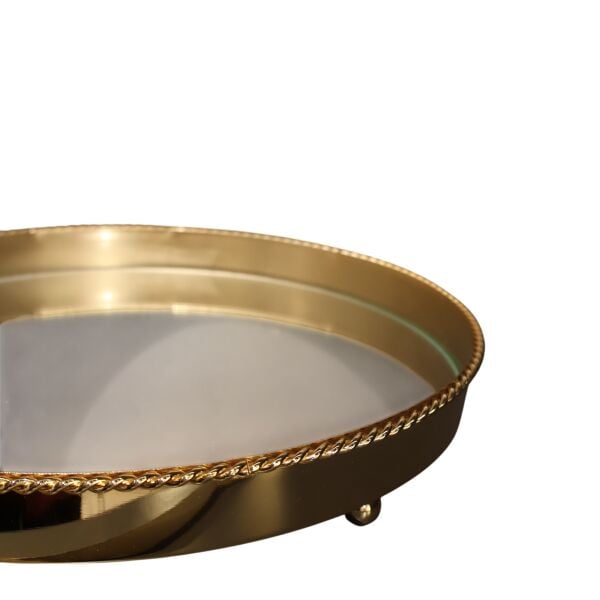 Düz Burgu Tepsi Gold