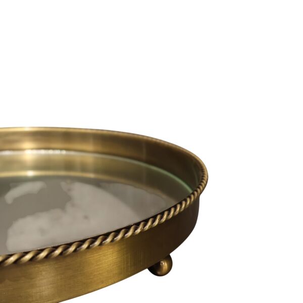 Düz Burgu Tepsi Gold Eskitme