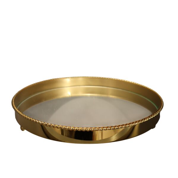 Düz Burgu Tepsi Gold Gold