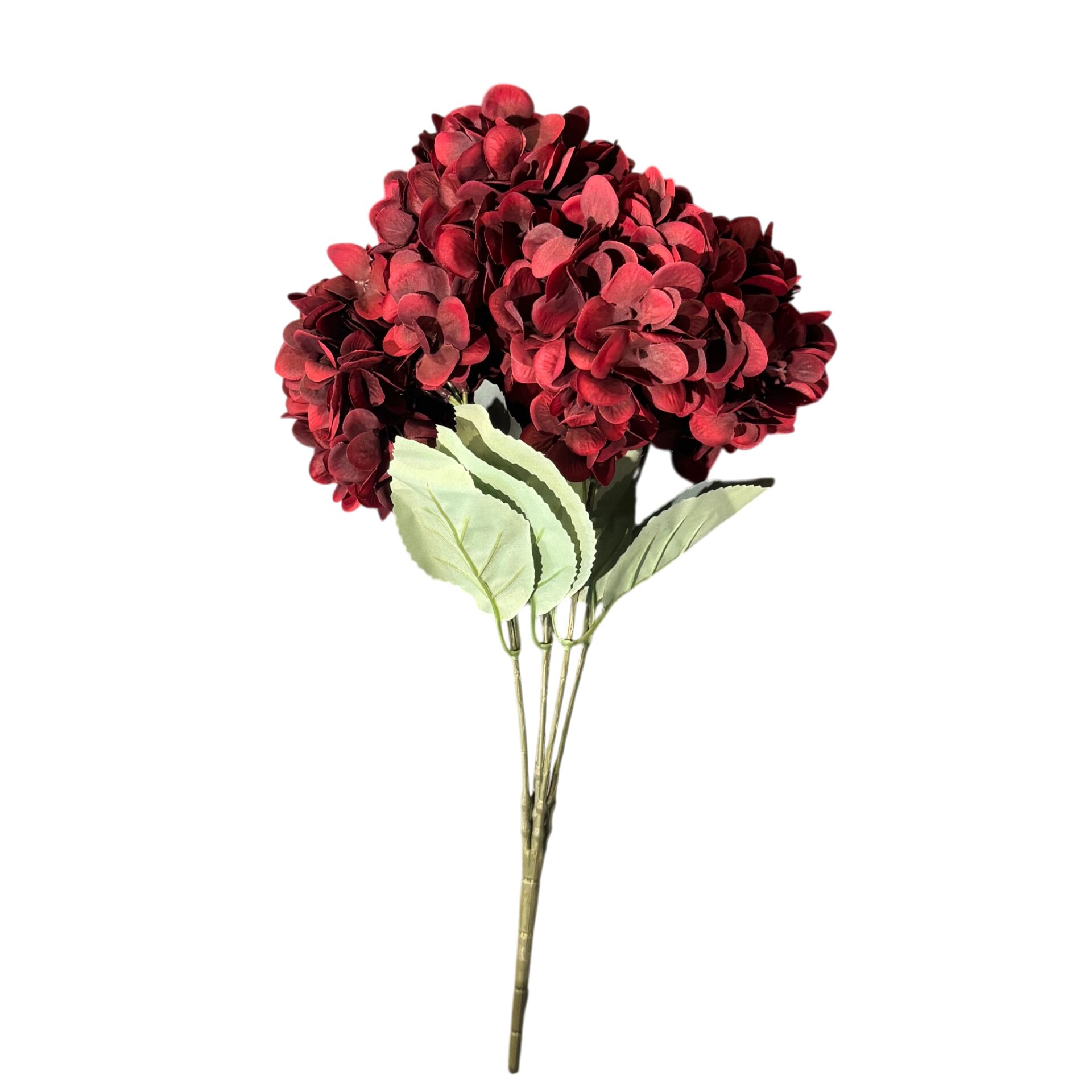 Yapay Ortanca Bordo 5'li Demet 50 Cm