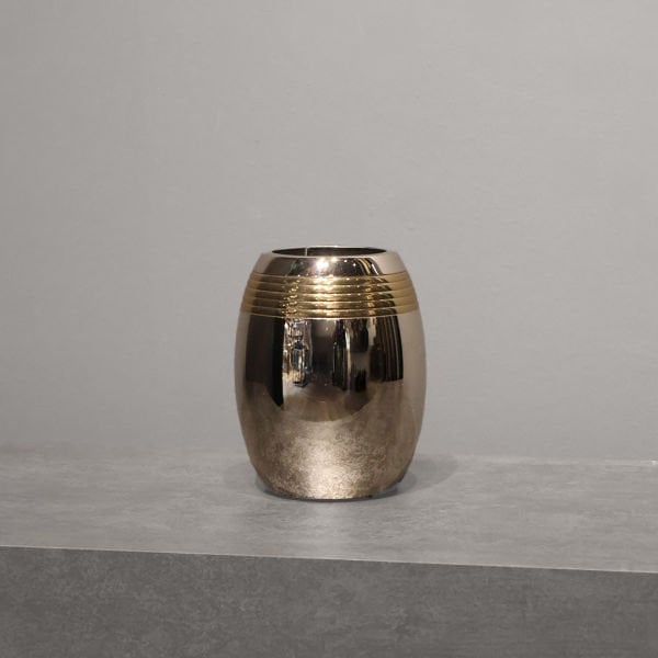Lines Nickel Gold Küçük Vazo