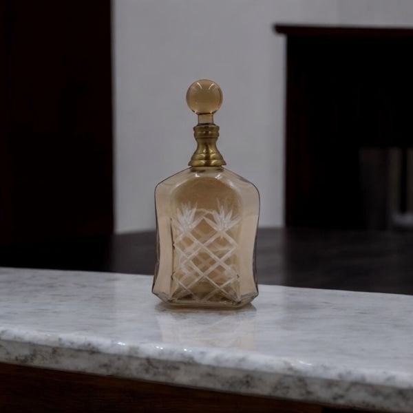 Rectangular Gold Luster Bottle