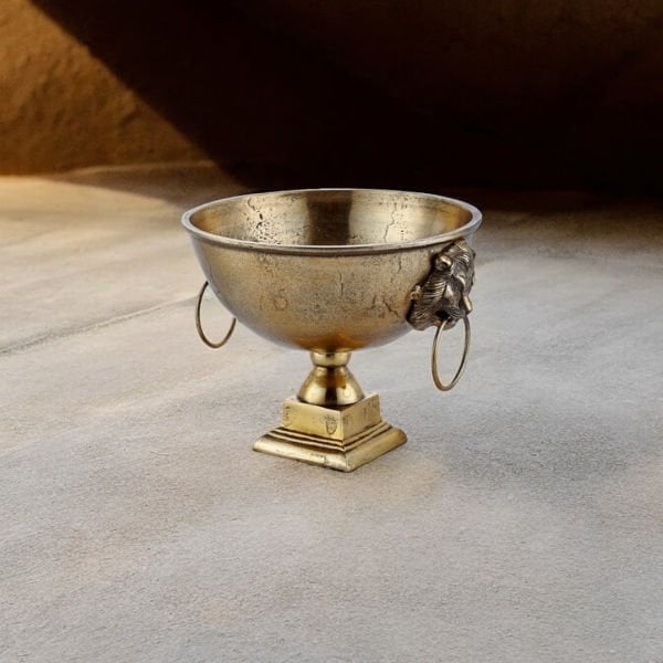Lion Big Bowl Antik Gold Kase