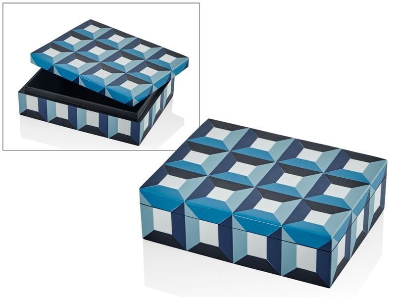 Mavi Beyaz Dekoratif Kutu